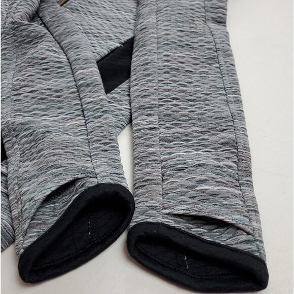 Athleta Snowscape Hooded Jacket XS Grey Space Dye Stretch Zip EUC - Picture 5 of 8